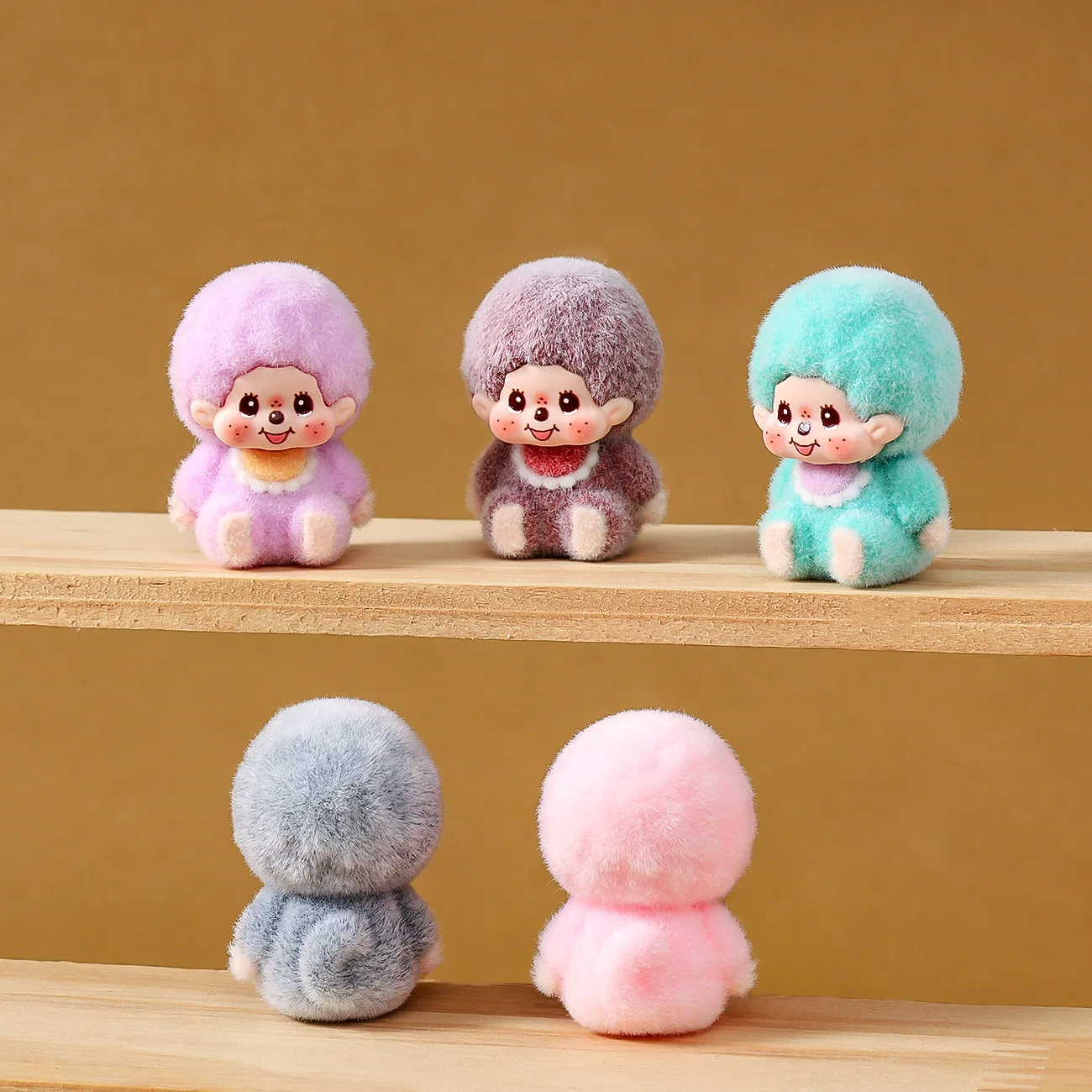 

9pcs Monqijqij Ornament Mini Figures Desktop Ornament Cute Kawaii Home Car Decor Trend Toy Gift for Girl