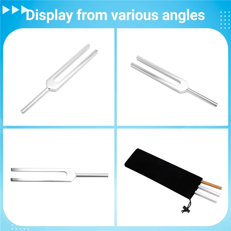【A44M】432Hz Tuning Fork For Healing Mental Relaxing Chakra Strengthen Stress Relieve,Aluminum Alloy Tuning Fork