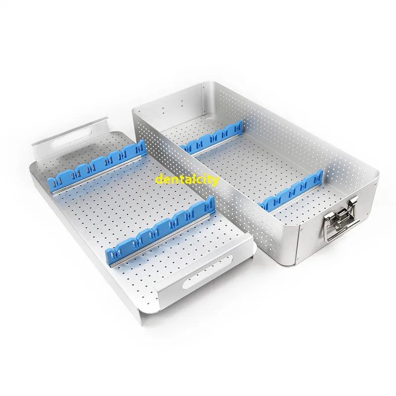 Double layer Laparoscope disinfection box Aluminium Alloy sterilization tray case