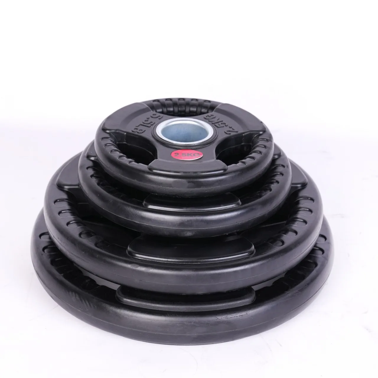 

Heavy Duty High Quality Cast Iron Coated Three-Hole Grip Eco-Friendly Weight Plates for Commercial Use Strength Trainingpromote