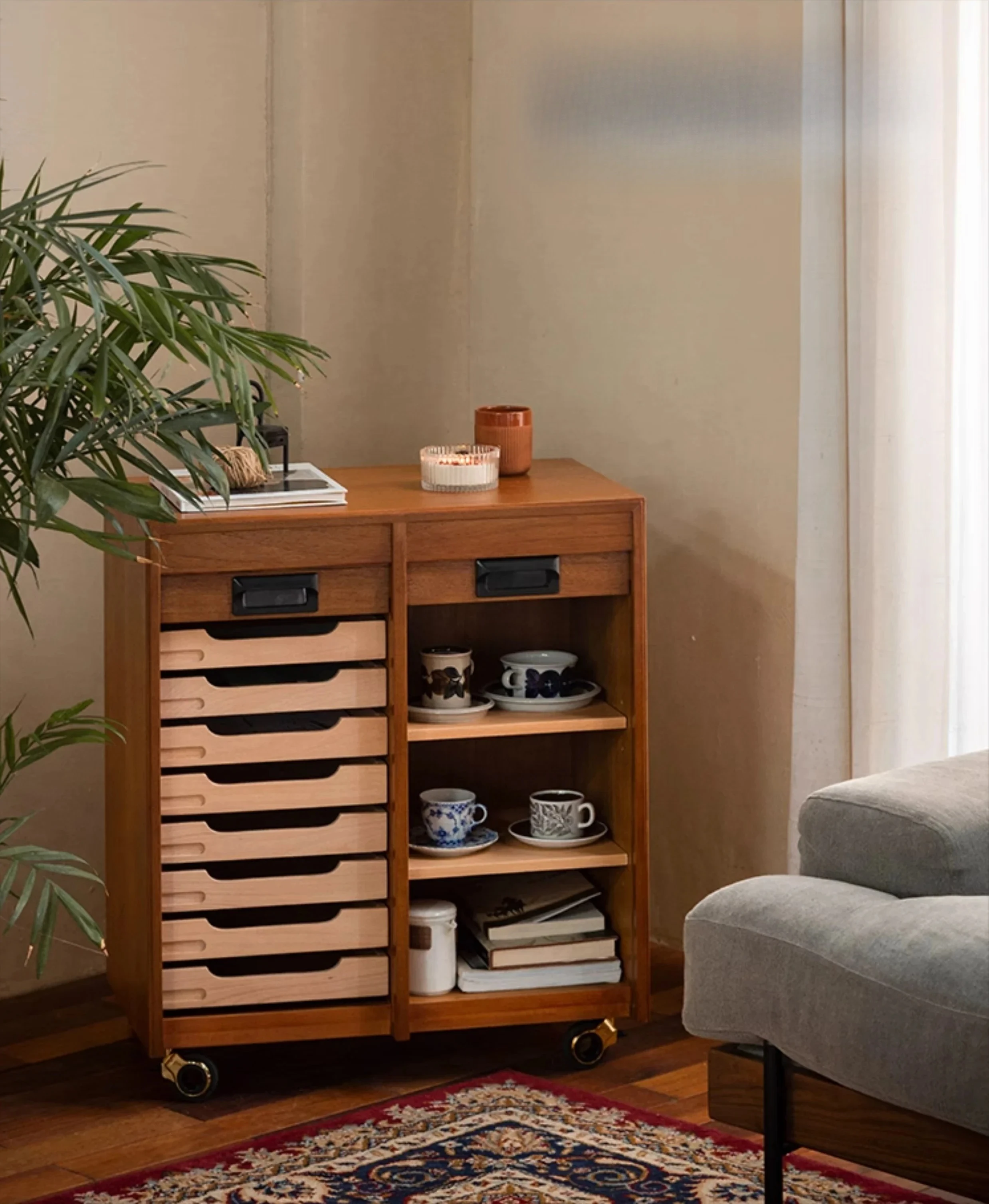 

Стол из цельного дерева в американском стиле, античный стиль, съемный шкаф для хранения вещей