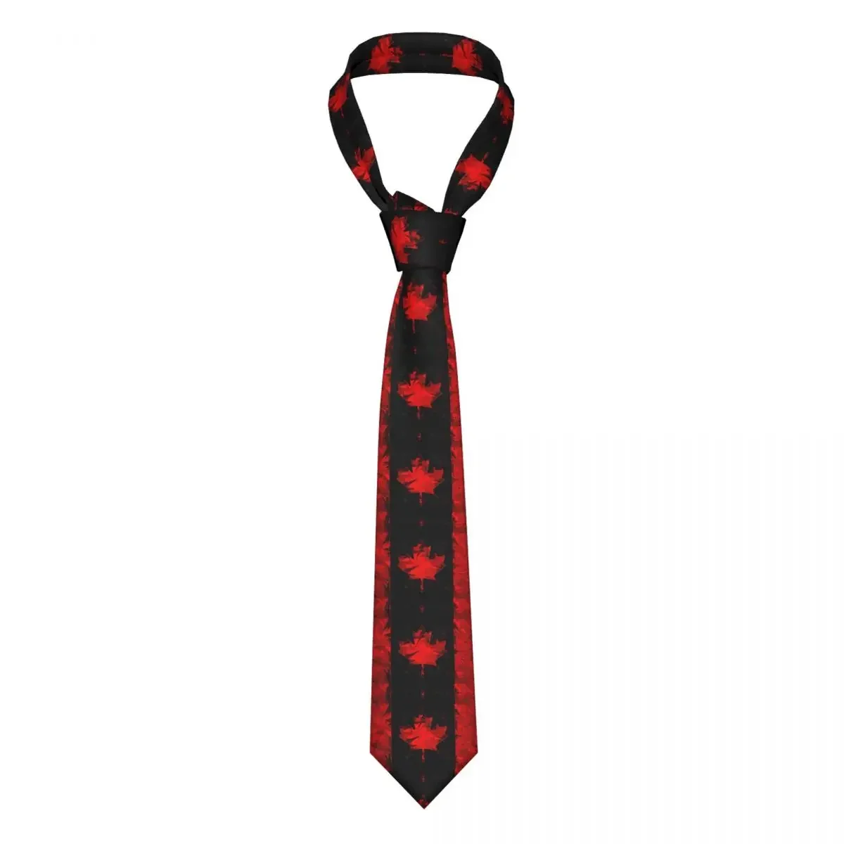 Customized Canada Flag Neck Ties Men Fashion Canadian Patriotic Silk Wedding Neckties