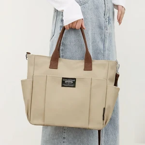 Kentsel, minimalist, kız öğrenci, büyük kapasiteli seyahat yatay tuval tek omuz çapraz çapraz laptop çantası için Borsa ekranının ilk 10 satışı, asa-no. 9