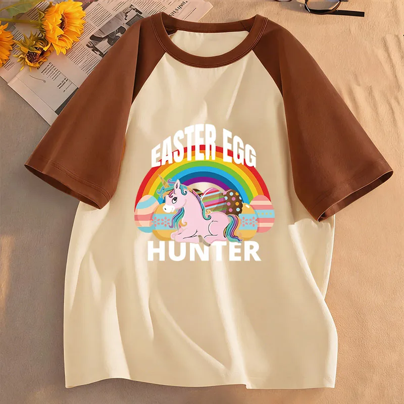 Kawaii Horse Design T-Shirt Printed T Shirt Boys Summer Clothes Short Sleeve Tops T-Shirts Cute Girls Clothing