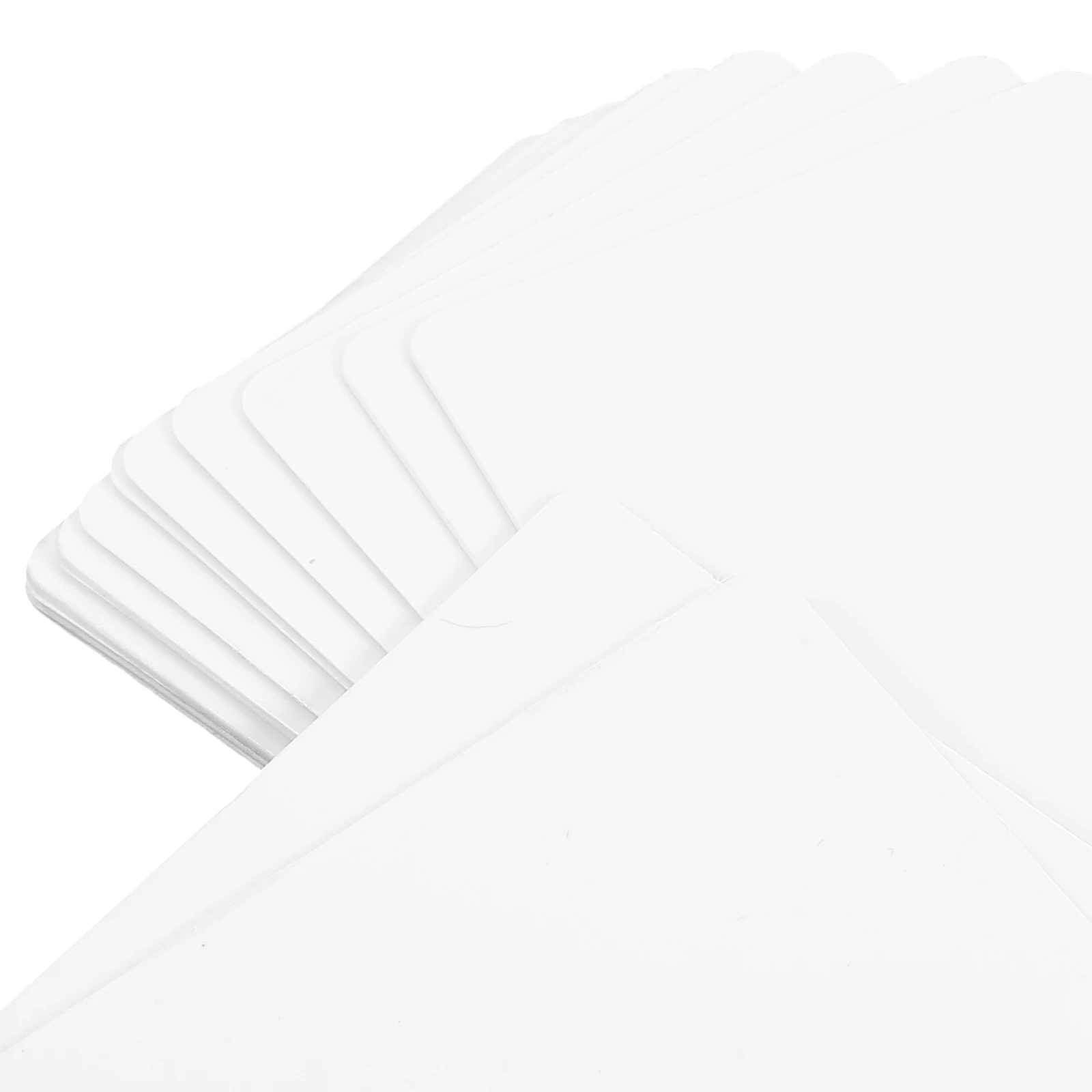 

100 Pcs PVC Business Cards Blank White 86x54mm Craft Tags Hand Painted Labels Diy Ornament Plastic Pendant Blanks