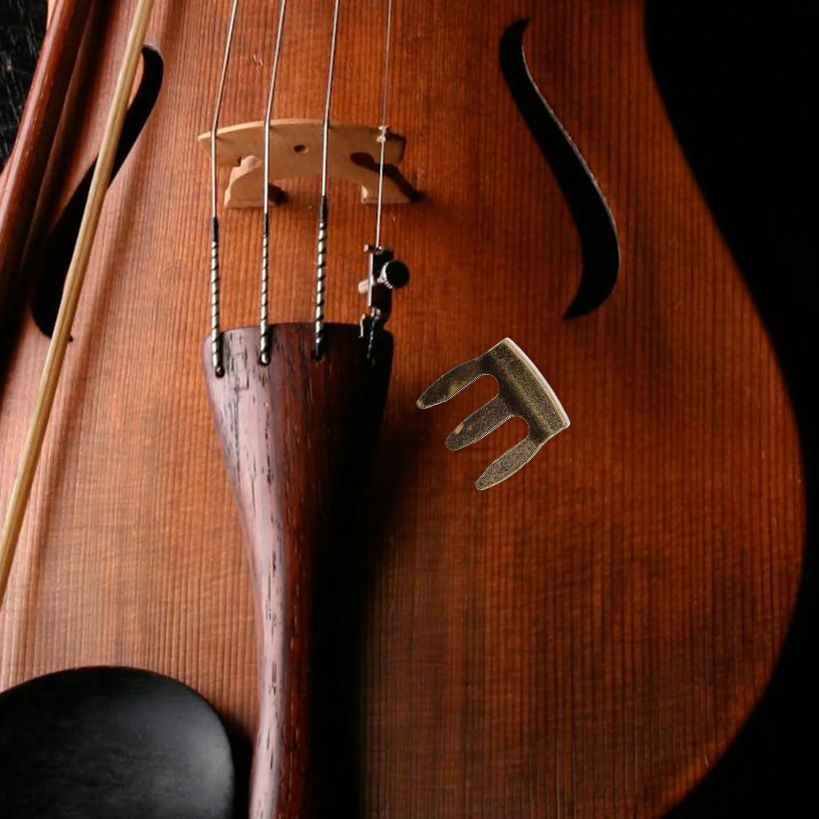 

Metal Violin Mute Claw Design Durable Silent Practice Easy Install Compatible Cello Trombone Alto Sax Trumpet Accessories Parts