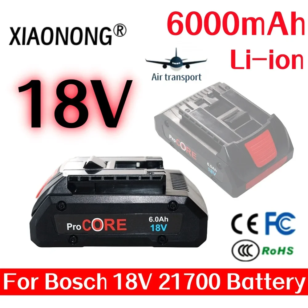 New 18V 6000mAh ProCORE Lithium Ion Battery for Procore 1600A016GB for Bosch 18VMax Cordless Power Tool Drill,2100Cells Battery