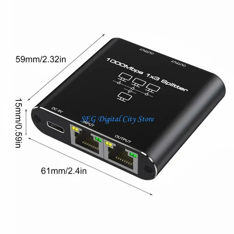 U75B 3 Porta Gigabit Networking Extender da 1000 Mbps Splitter per Internet veloce e stabile