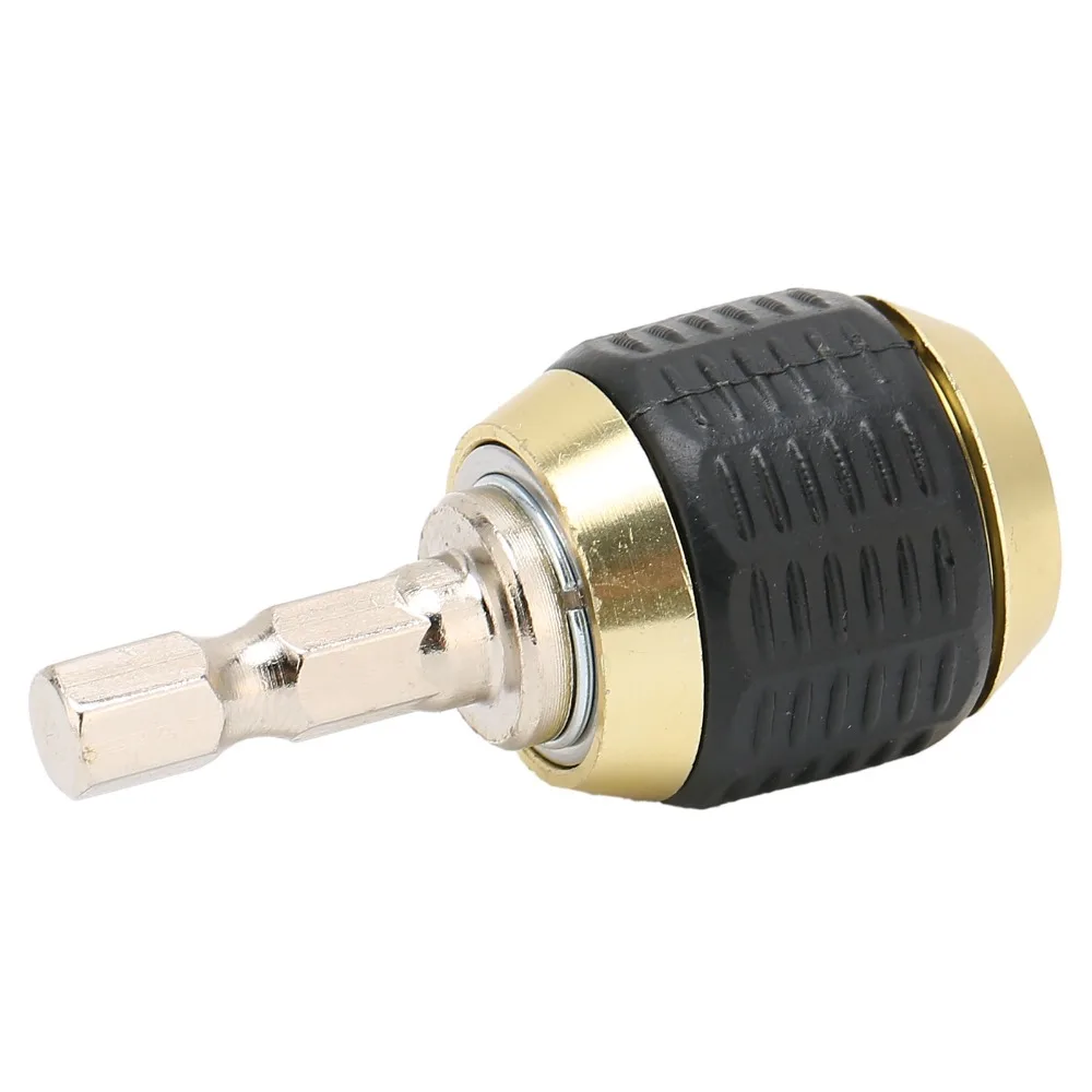 1pcs /3pcs 1/4 Inch Hex Shank Quick Release Drill Chuck 50mm Length Stainless Steel Hex Shank Extension Rod Metal Construction
