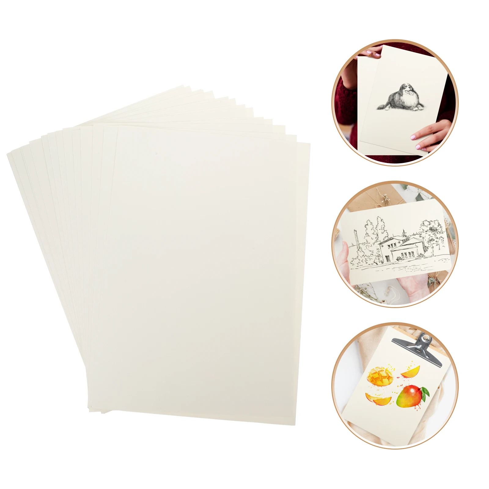 

20 Sheets Watercolor Paper 8K Professional Artists Multi-Use Cold Pressing Durable Smooth Paper For Watercolor Oil Painting