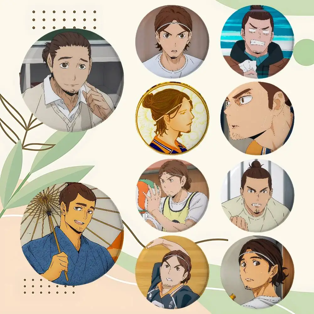 Asahi Azumane Badges Emaille-Pin Cartoon-Brosche für Rucksack und Kleidung