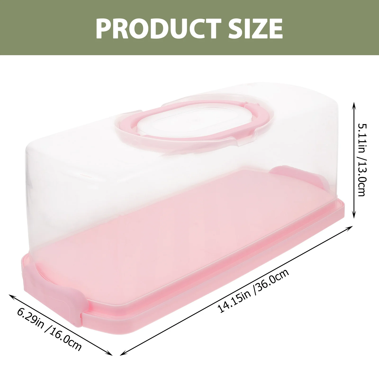 Transparent Cake Storage Container with Handle Lid Reusable Dessert Box Practical Bread Storage Carrier Tall Bread Bin