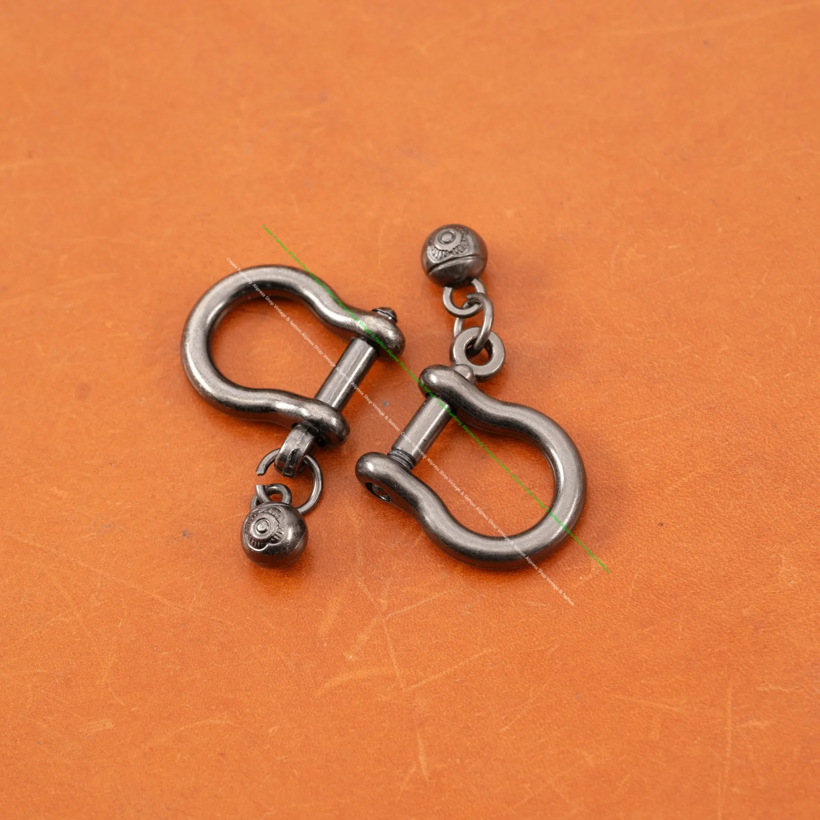 5 pcs Vintage Silver Shackle Joint Connect Key Chain Hook Leathercraft Hardware