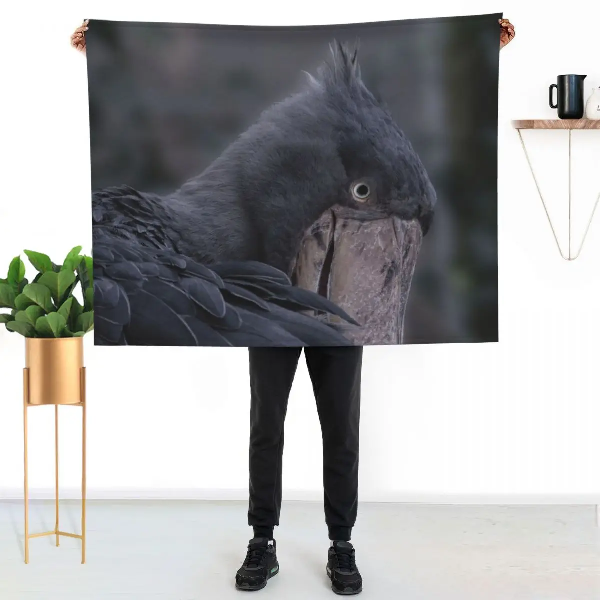 

Shoebill Smile Throw Blanket Elegant Warm Throw Blanket for Hotel Home