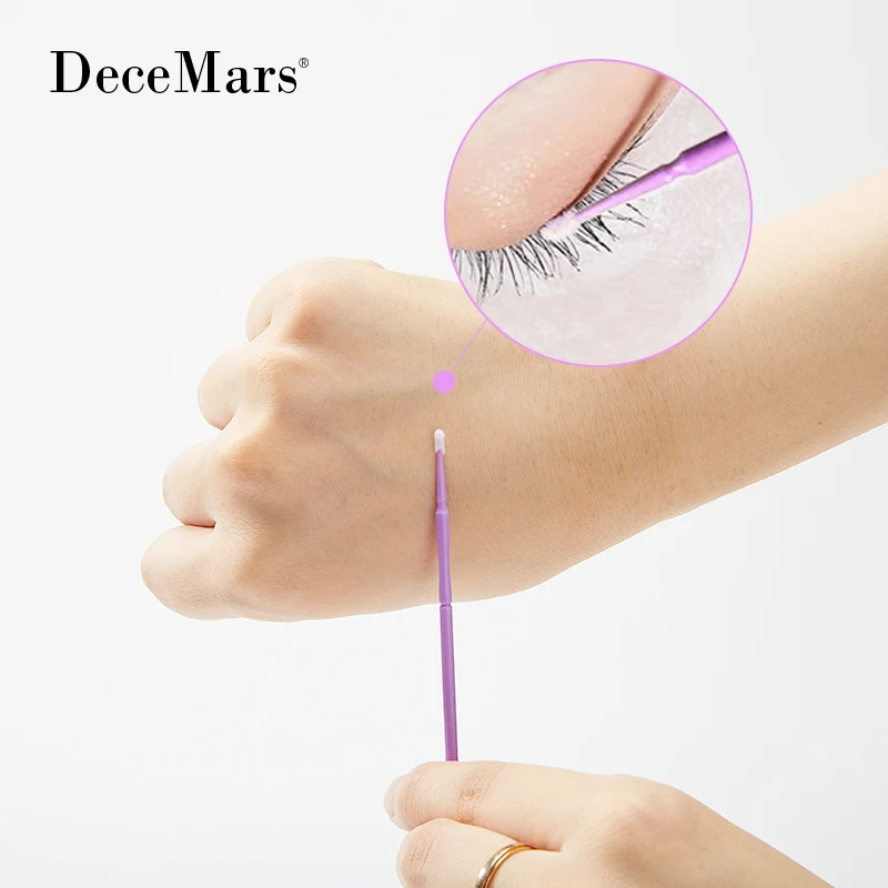 DeceMars Eyelash Cleaning Cotton Rod