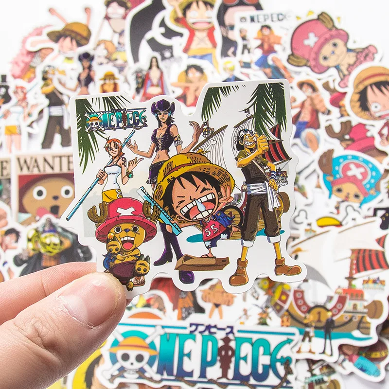 50Pcs Anime One Piece Luffy Cartoon Stickers Sticker Toys Gifts