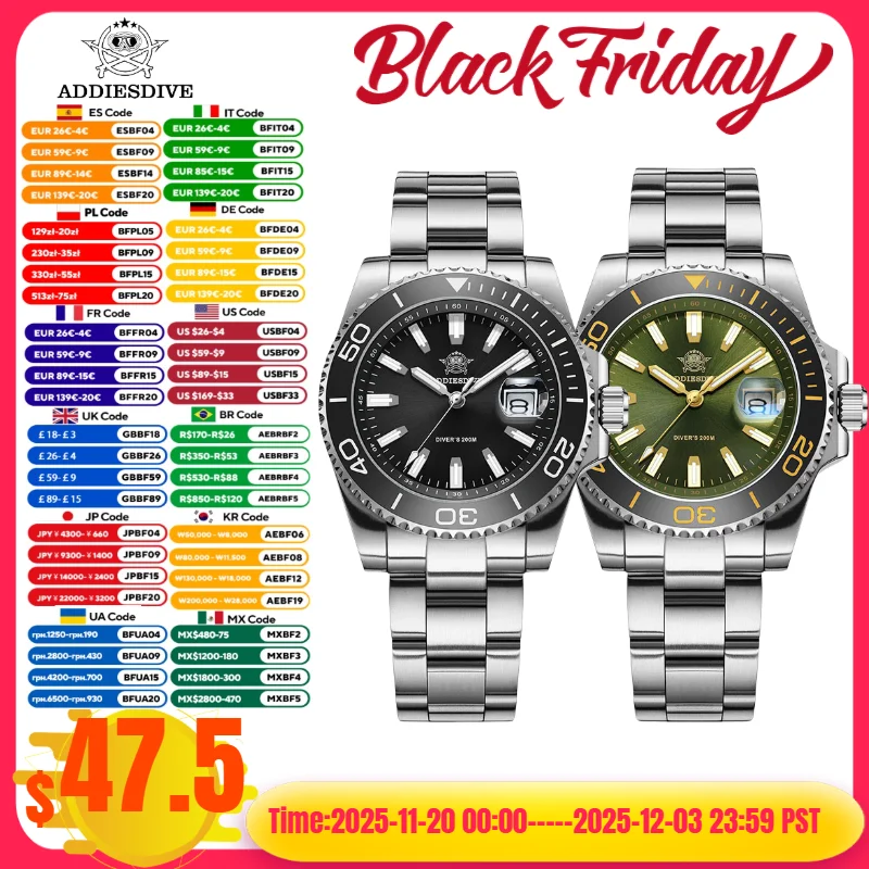 addiesdive-2025-new-ad2510-watch-for-men-316l-stainless-steel-super-luminous-20bar-waterproof-display-calendar-quartz-watches