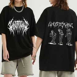 Ghostemane Double Sided Print T-shirt Man Tshirt Pouya T Shirts Men's Tops Streetwear Men Women Fashion Hip Hop Tees