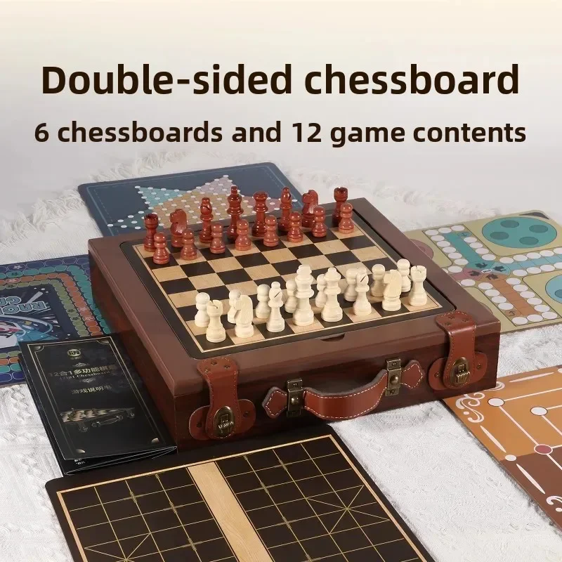 Children's multi-functional chessboard training puzzle father and son play Gobang like Go
