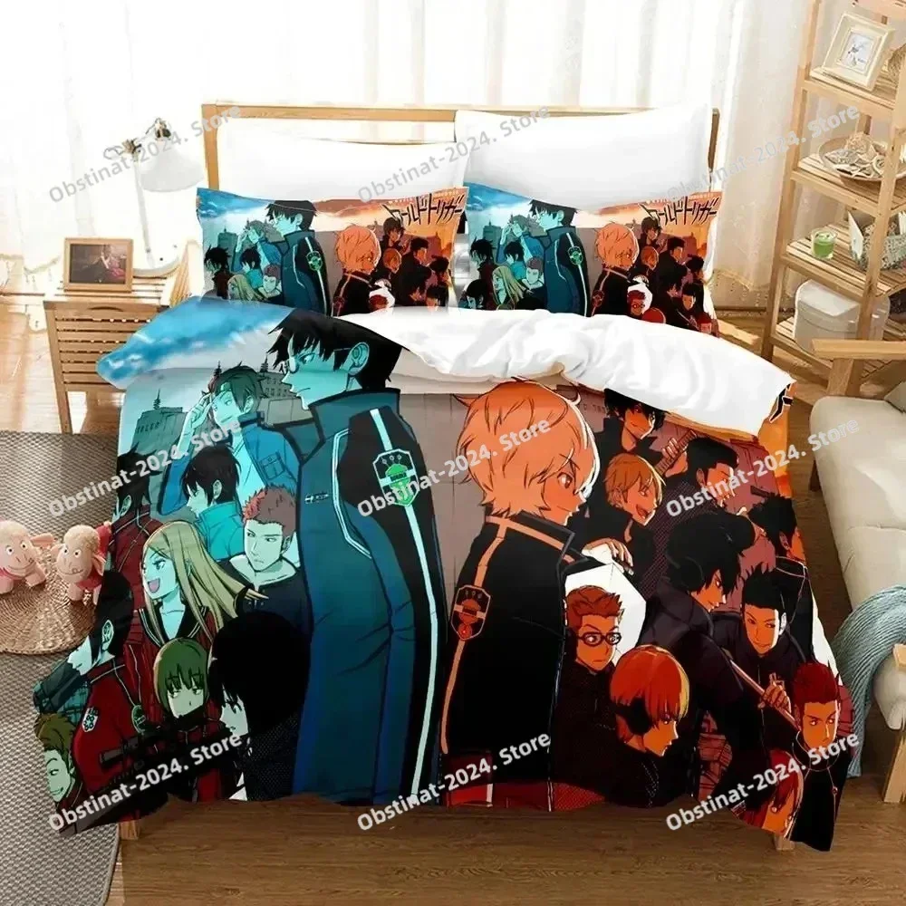 Anime Osamu Mikumo World Trigger Bedding Set Printed single Comforter Quilt Duvet Cover Pillow Case 3 Pieces Set Kids Adult Size