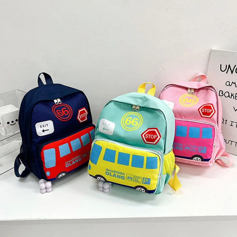 Cartoon Car Children School Bags For Girls Boys Kids Backpack Kindergarten School Backpack Infant Baby Fashion Schoolbag