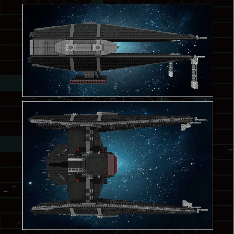Mould King MOC 21025 Kylo Ren Tie Fighter Building Model Titanium Fighter Moc Plastic Star Plane Spaceship Model Kits Gift - Image 5