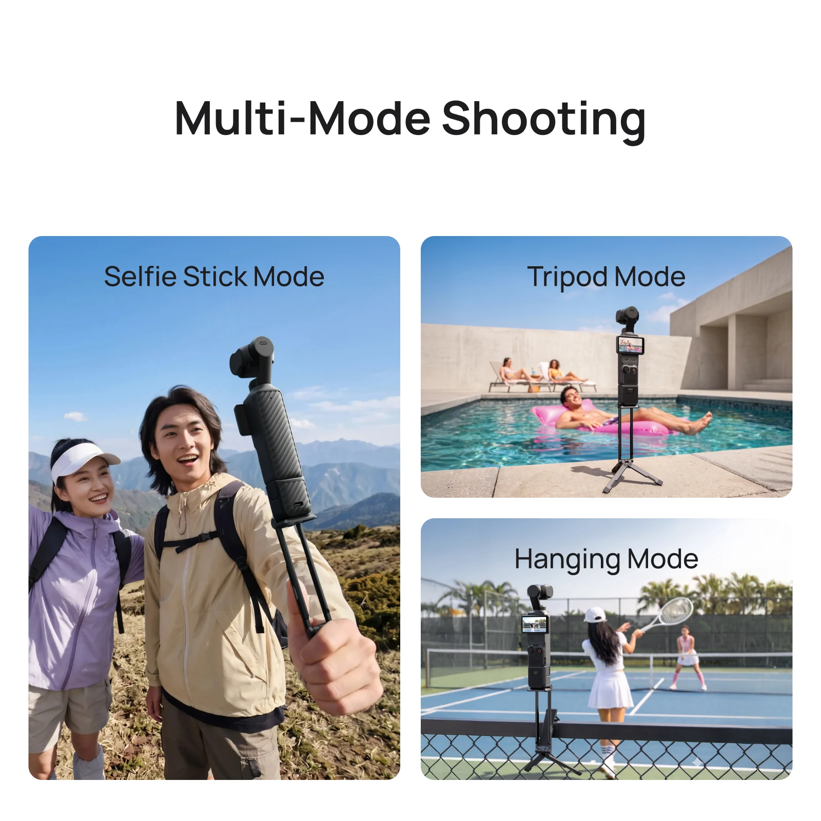 TELESIN Magnetic Tripod Foldable Handle Selfie Stick Mantis Hook Stand Handle Grip with 1/4