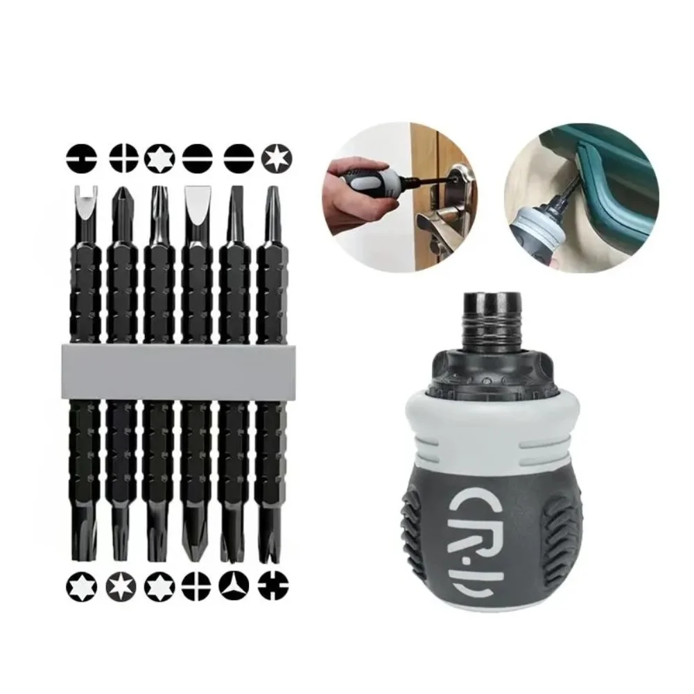 13 в 1, набор отверток с двойной головкой и храповым механизмом, телескопическая съемная отвертка для домашнего ремонта, ручные инструменты