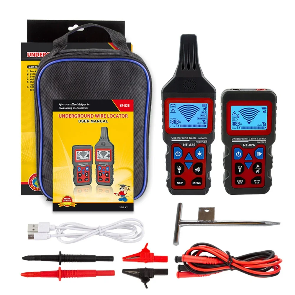 NOYAFA NF-826 Underground Cable Tester Wire Tracker Detect Wall Underground Cable Electrical Line Water and Gas Supply Pipeline