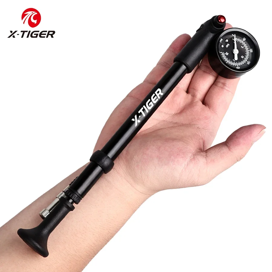 

X-TIGER Portable High-pressure 300psi Bike Air Pump with Gauge for Fork & Rear Suspension Shock Absorber Mountain