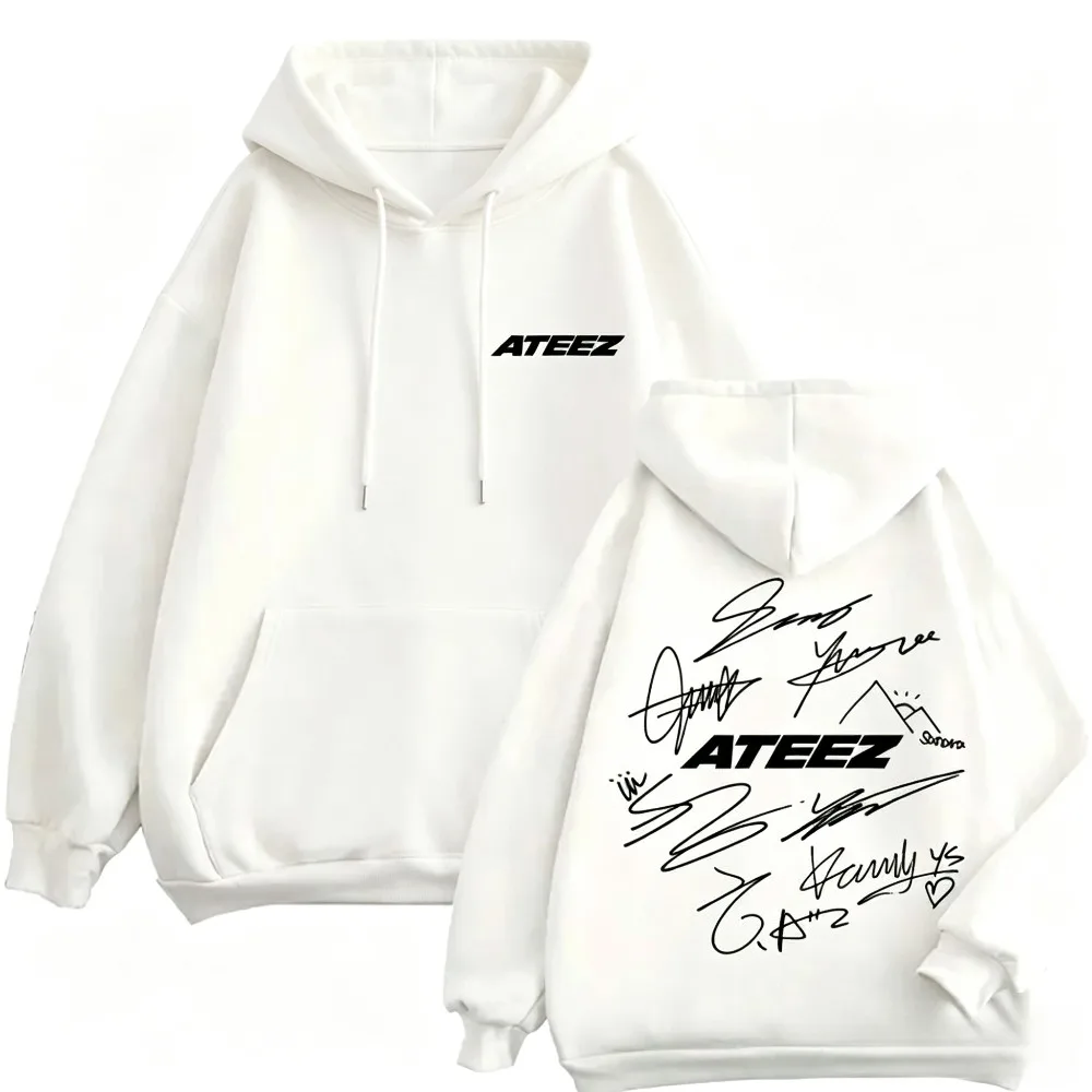 Signature Graphic Print Men Hoodie Drawstring Pullover Sweatshirt Pocket Loose Casual Long Sleeve Streetwear Tops