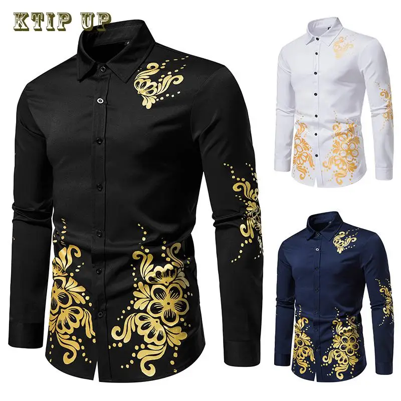 Luxury Casual Islamic Arabic Abaya Robe Fashion Ethnic Print Stand Collar Youth Mid-length Shirt Coat Muslim Men Clothing Kurta