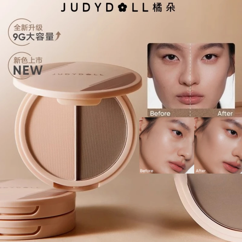 Judydoll bicolore point culminant réparation volume mat visage ombre poudre surligneur mat Nature 100% Original maquillage cosmétiques