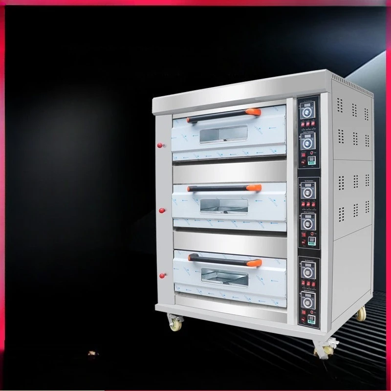 Commercial three-tier six-tray oven, cake mooncake baking oven, layered natural gas/liquefied gas oven