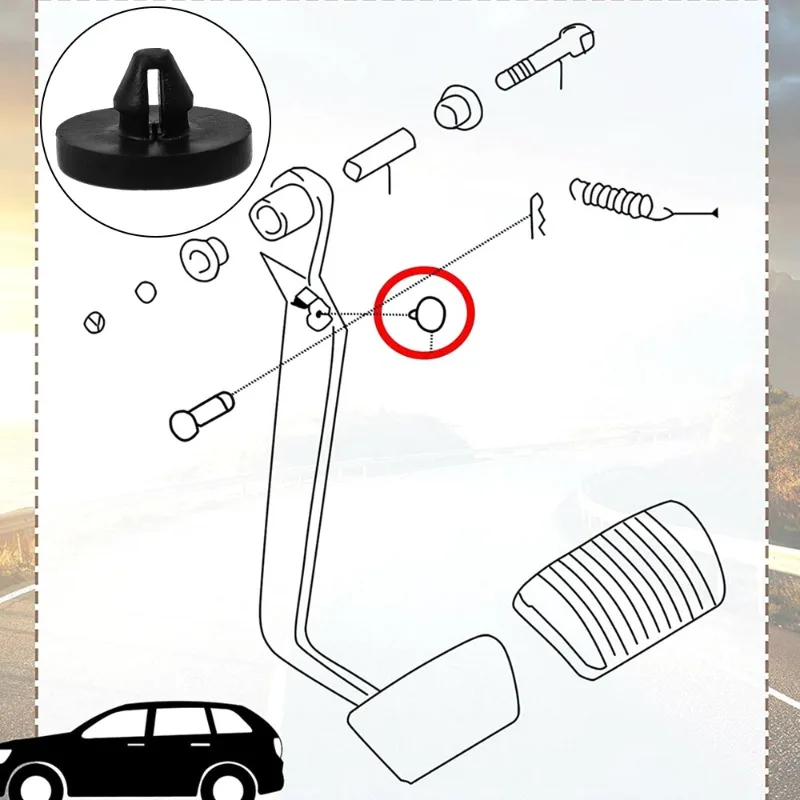 Auto kissen Bremspedal auflage Stopp Bremslichtsc halter Stopper Kupplungs begrenzer Gummi 2010-2014 Zubehör Autoteile