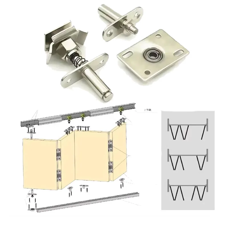 Folding sliding door hinge  Heaven and Earth Axis Sliding door cardan shaft Revolving door Screen hinge holder door hardware