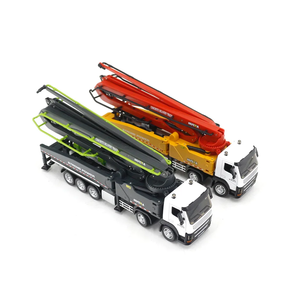 1:55 Alloy Car Truck Model Concrete Pump Truck Adult Metal Vehicles Ornaments Children's Christmas New Year Gift Toys