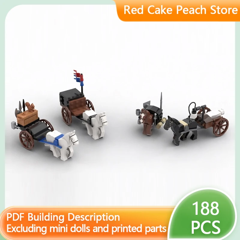 

Medieval Castle Model MOC Building Bricks Freight Wagon Pack Modular Technology Children Holiday Gifts Assemble Toys Suit