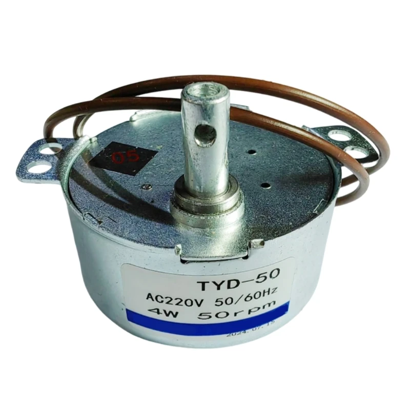 TYD-50 Small Synchronous Geared Motor 220V-240V 50RPM 4W CW/CCW Electric Fan Synchronous Motor Replacement Part