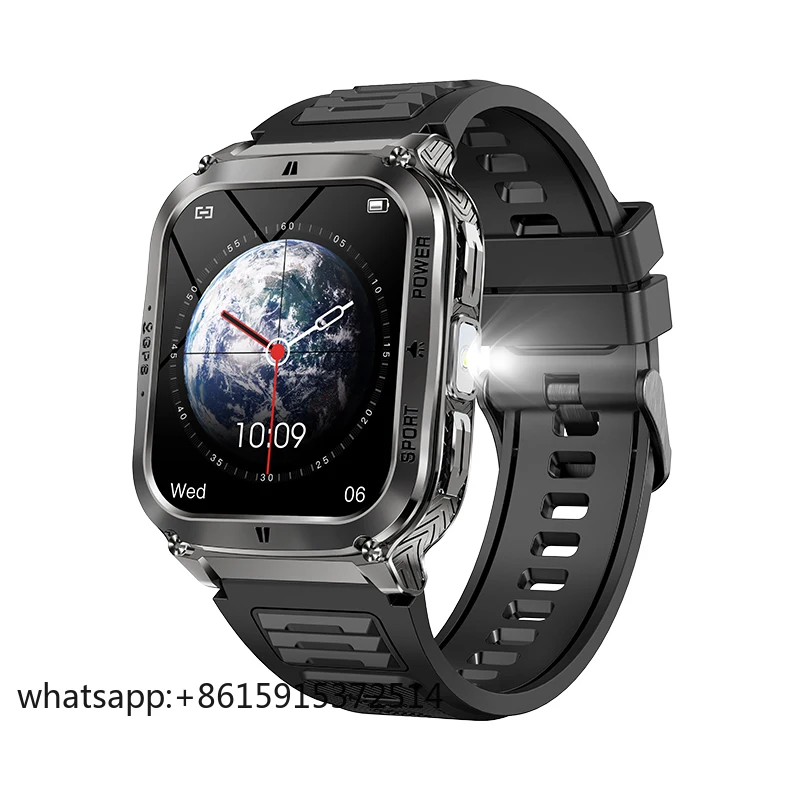 

TLCRETE Outdoor NX30 Smart Watch with GPS 3ATM Depth Waterproof Heart Rate Monitor Sports Watches for Adventure Built-in Flashli