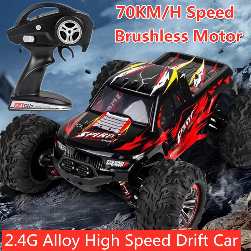 

70KM/H Brushless High Speed Car 2.4G 1/10 4WD Alloy RC Racing Drift Car Vehicle Buggy off load Climbing RC Car Anti-Crash Toy