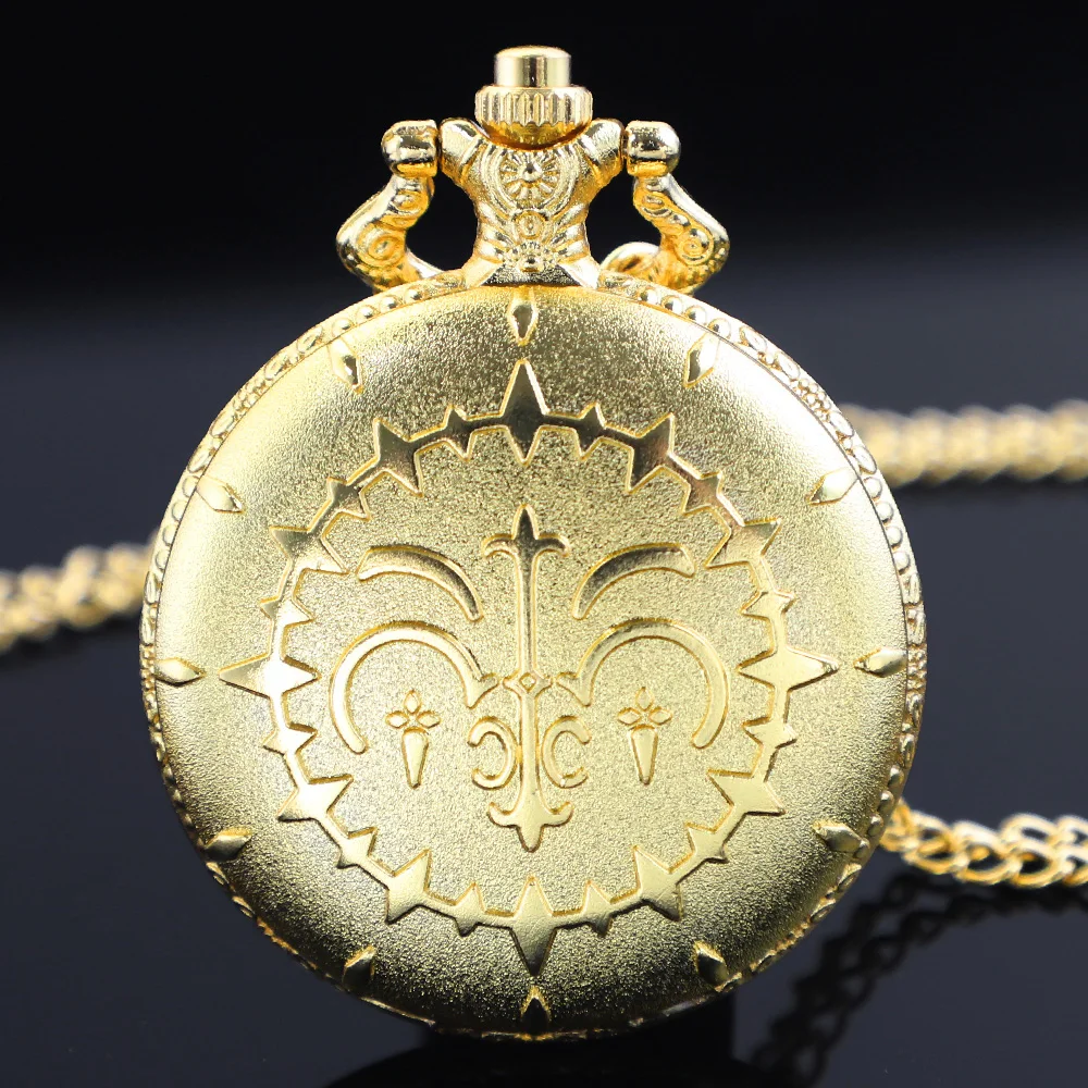 luxury golden Quartz Pocket Watch Pendant Necklace Fob Chain Watch Men Women Children Jewelry Accessories christmas Gifts