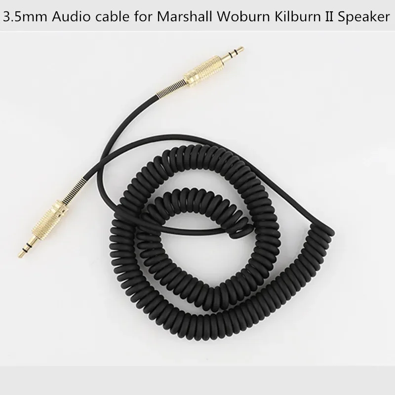 3.5mm wymiana Audio przewód aux zwijany przewód o długości dla Marshall Woburn Kilburn II głośnik wtyczka męska na męską