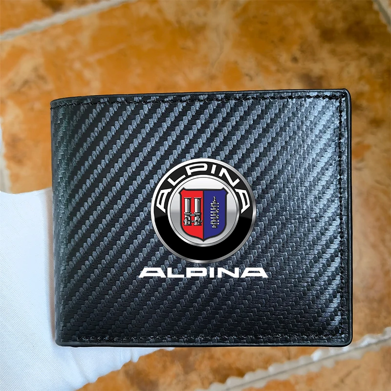 for alpina bmw b3 b4 b5 b6 b7 c2 d3 d4 d5 xd3 xd4 car carbon fiber leather wallet Card package car accessories