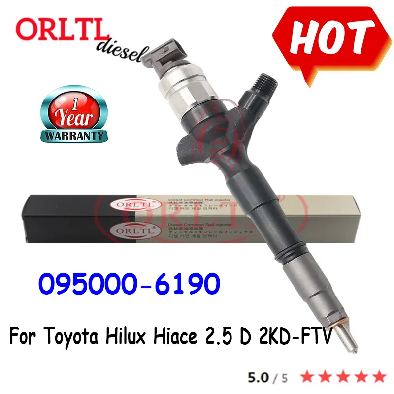 

ORLTL Diesel 095000-6190 Common Rail Injector Nozzle 095000-619# Auto Parts 0950006190 For Toyota Hilux Hiace 2.5 D 2KD-FTV