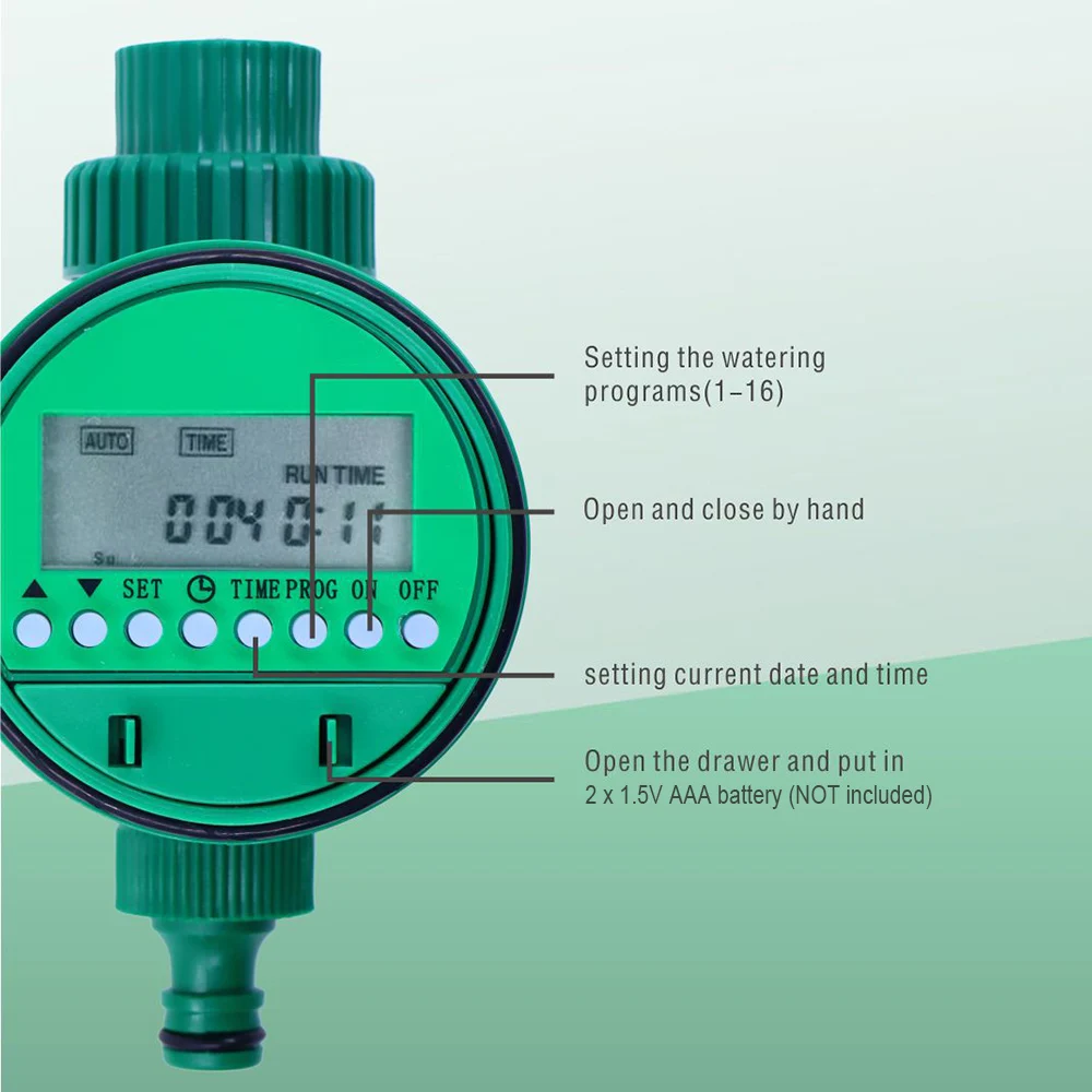 Electronic Watering Timer Garden Watering Timer Irrigation Controller System Automatic Water Timing For Garden Lawn LED Display