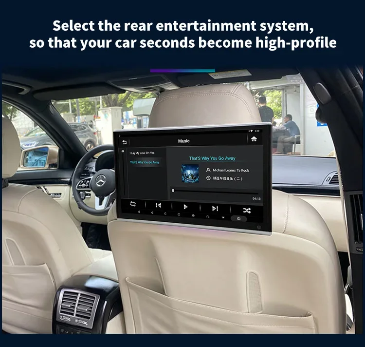 Reposacabezas android para coche, dispositivo con pantalla 4k de 9/10.1/11.6/12.5/13.5 pulgadas, smart tv, android carplay, nuevo estilo