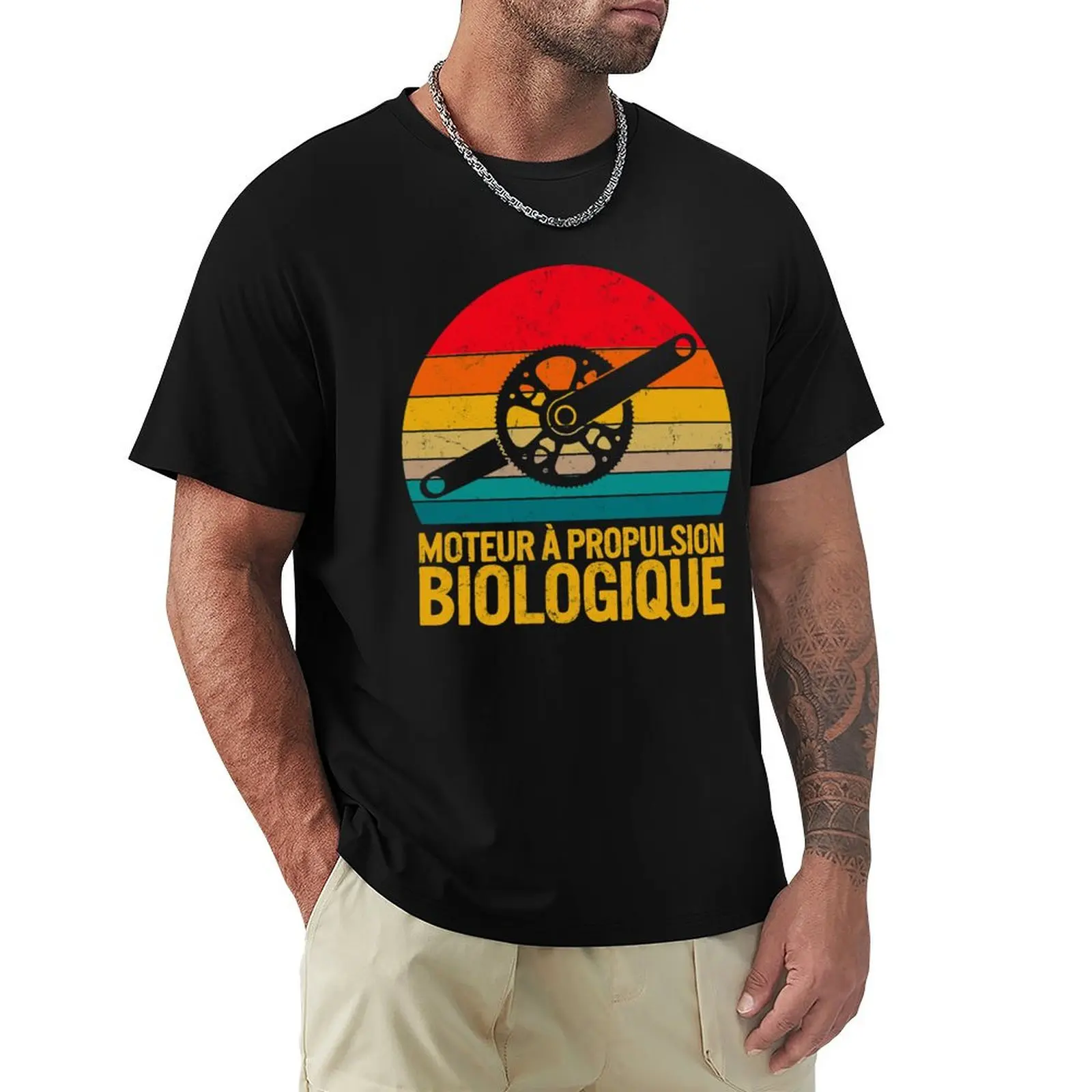 Moteur à Propulsion Biologique Tee shirt Pour Hommes Cadeau D'anniversaire cycliste vélo dr?le humour Tshirt T-Shirt