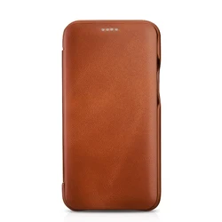 Leather Curved Edge Protective Case Flip Leather Phone Case for iPhone 12 mini/ 12 Pro Max
