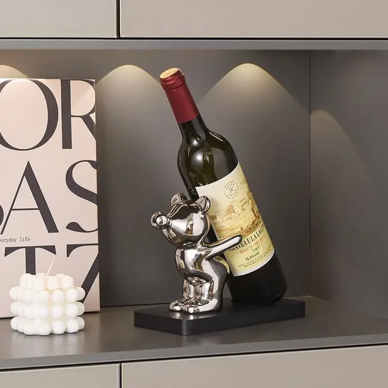 Gold modern resin home decoration wine rack
